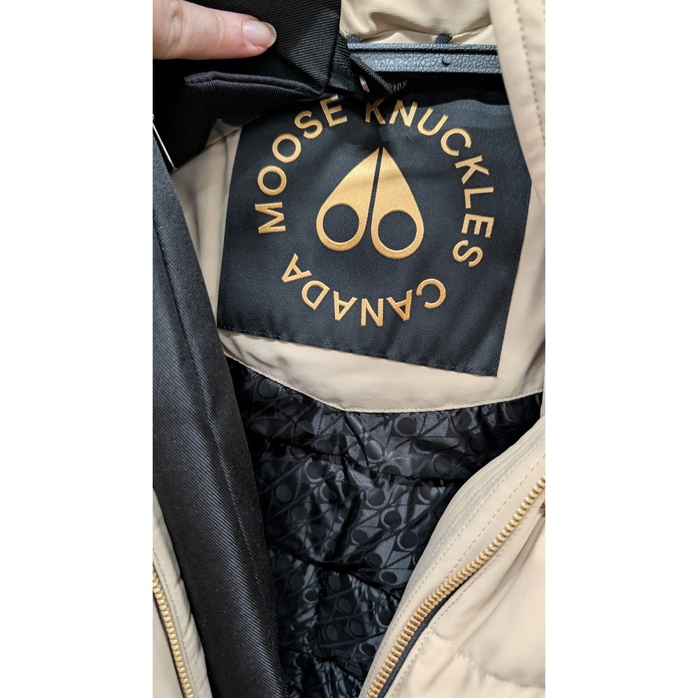 Moose Knuckles NWT Gold Series Betta Shearling Jacket Sand Down Puffer Coat- S - Picture 6 of 16